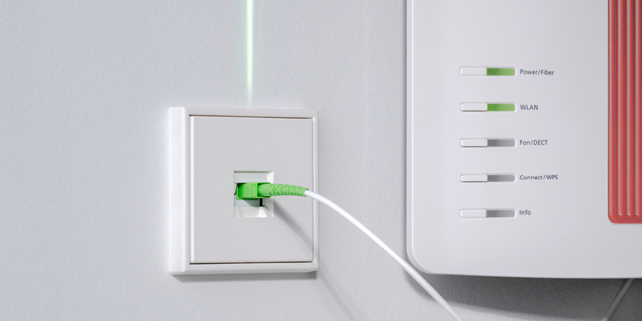 Die neuen Glasfaser-Anschlussdosen bei Elektro Kempa in Michendorf